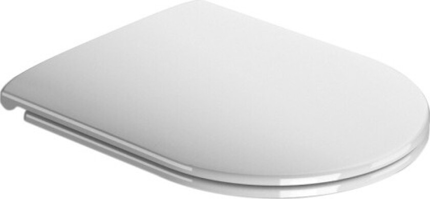 Standard toalettsete, soft close, avtagbar, hvit