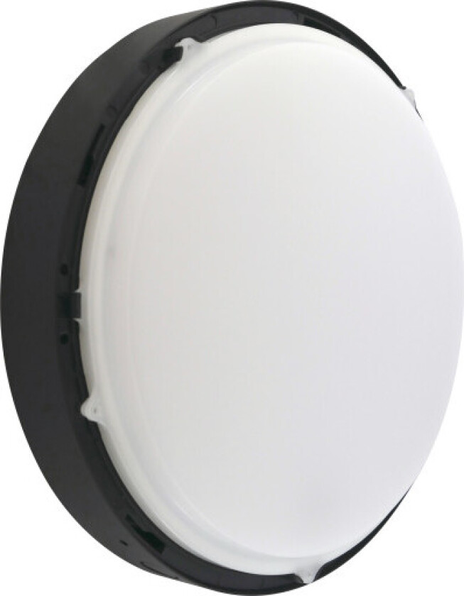 Palma m/front, 12W 3000K/4000K, m/sensor og vekkelys, IP65, svart