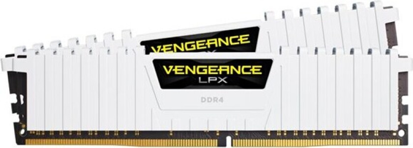 Vengeance LPX DDR4-3200 - 16GB - CL16 - Dual Channel (2 stk) - Intel XMP - Hvit