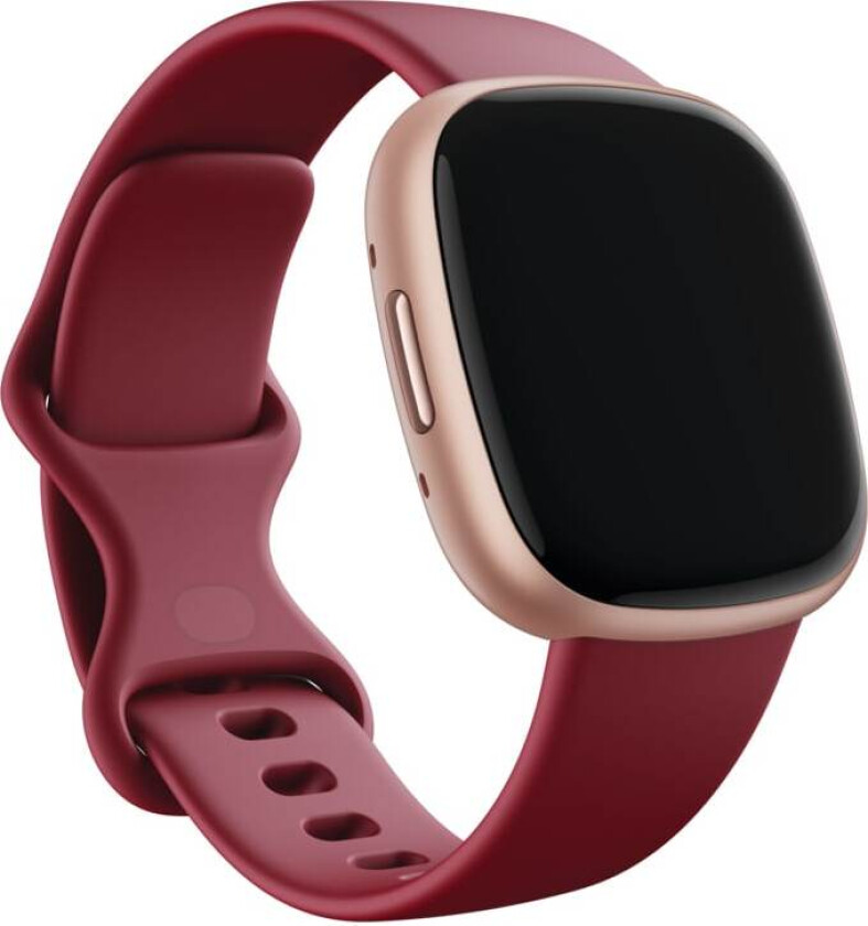 Versa 4 - 40 mm - kobberrosa - smartklokke med bånd - beet juice - båndbredde: S/L - NFC, Bluetooth