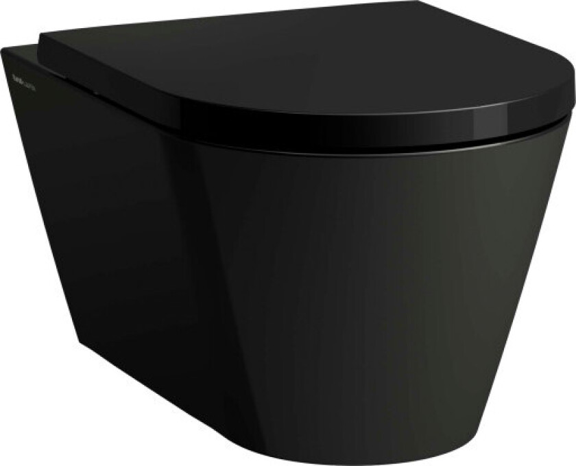 Kartell Laufen vegghengt toalett, uten skyllekant, sort