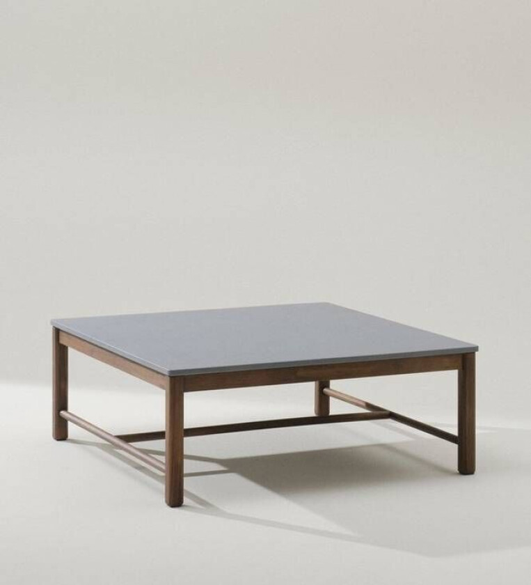 salongbord 100x100 cm Teak/grå