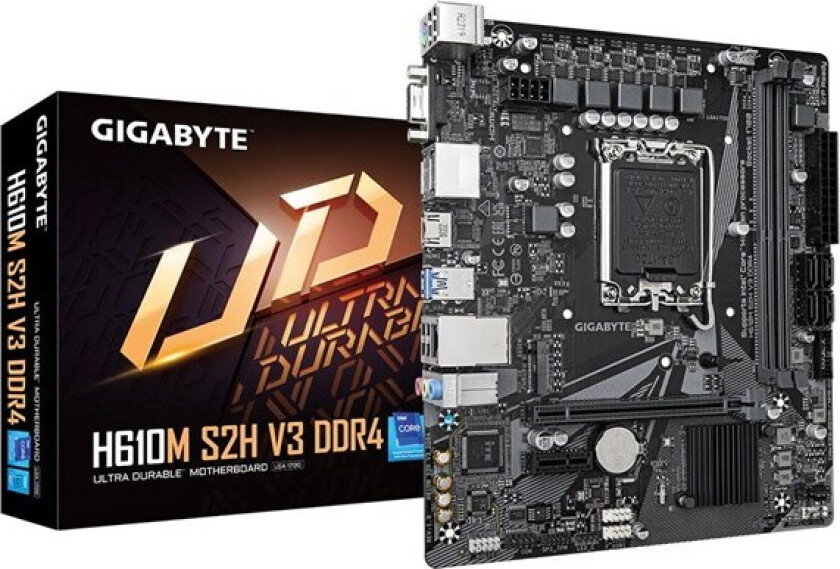 H610M S2H V3 DDR4 Hovedkort - Intel H610 - Intel LGA1700 socket - DDR4 RAM - Micro-ATX