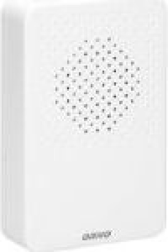 Entonet kablet elektronisk ringeklokke LARK MAXI AC, 230V, snøhvit