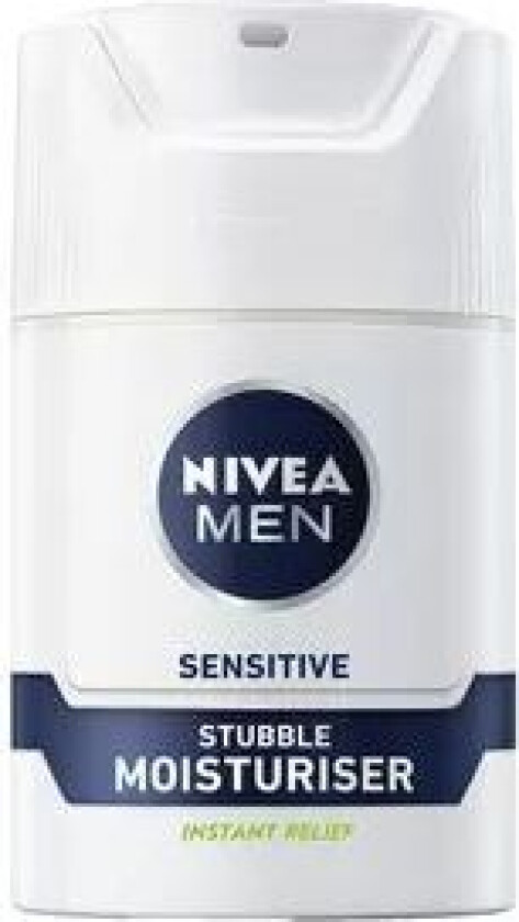 Nivea Men Sensitive Stubble Moisturiser, 50 ml Nivea Ansiktskrem for menn