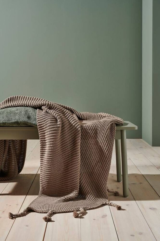 pledd - økologisk Beige