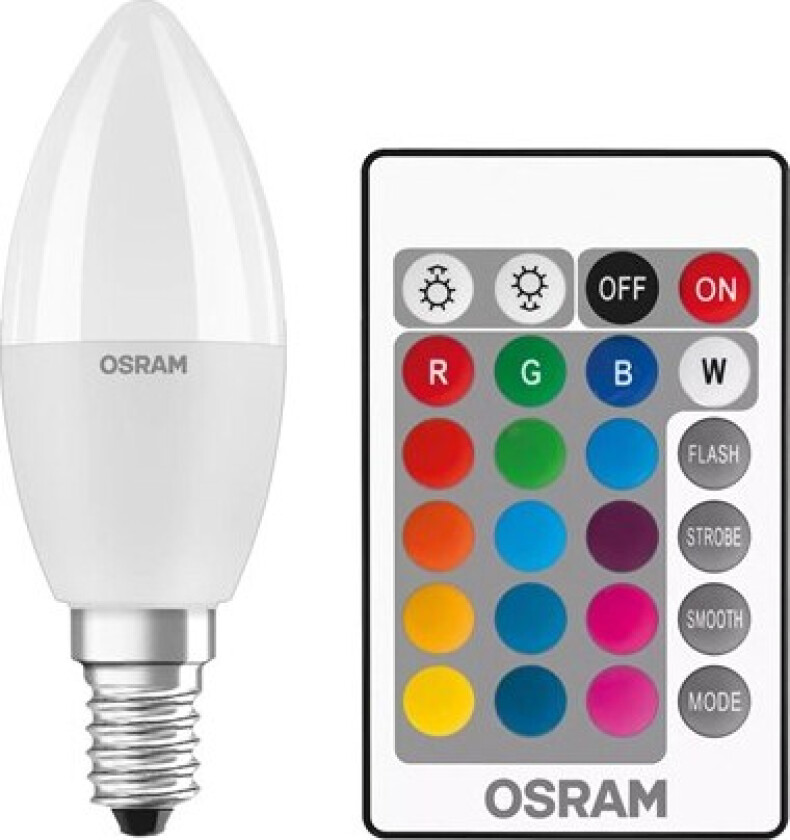 LED-lyspære STAR+ RGBW Remote candle 5.5W/827 (40W) frosted dimmable E14