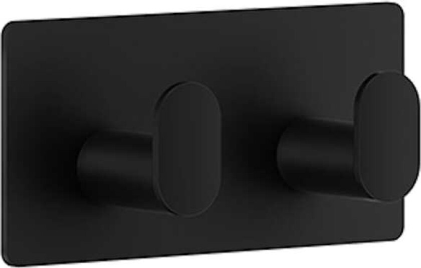 kube dobbel krok. svart. selvklebende. 96 x 48 mm.