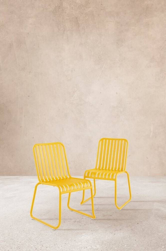 BELLEVILLE utestol 2-pk Gul