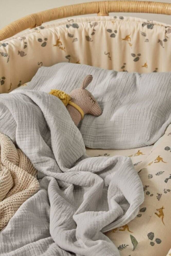 BABY sengesett vogn/vugge - økologisk Grå