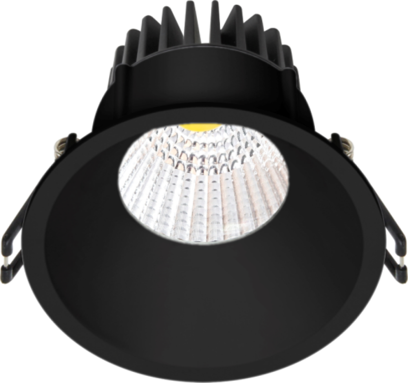 Velia downlight, 10,9W/3000K LED, rund, matt sort