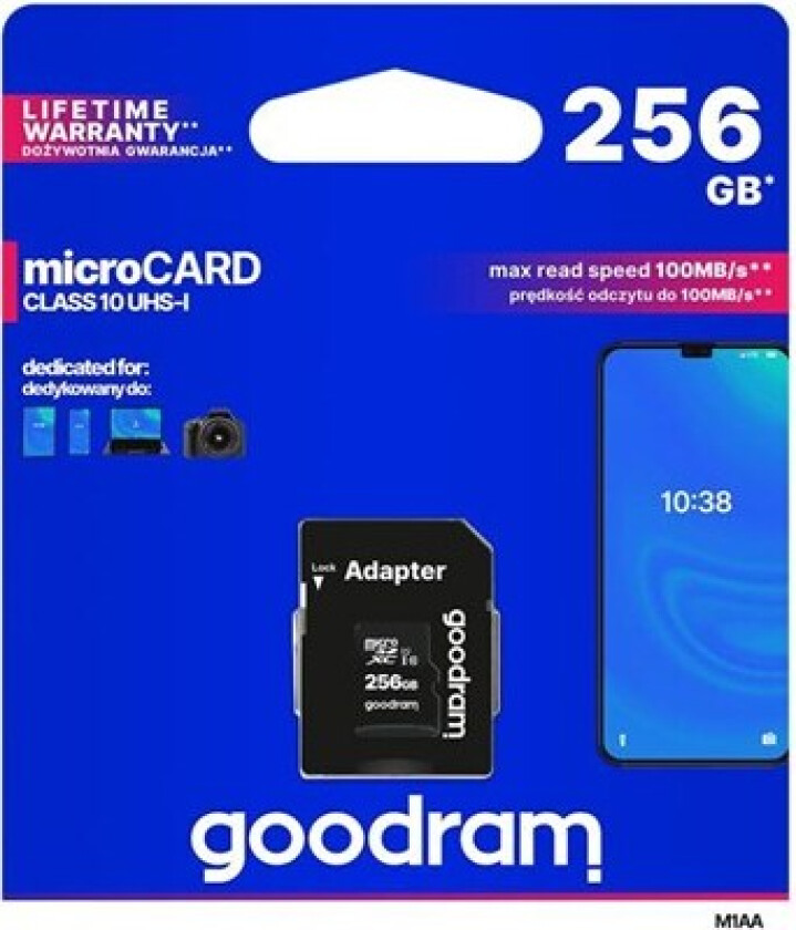 memory card Micro SDXC 256GB Class 10 UHS