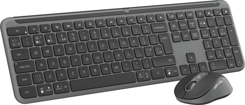 Signature Slim Combo MK950 - Graphite - Tastatur & Mussett - Nordisk - Grå