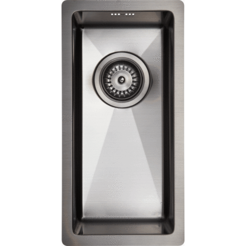 Kubus 180 Myk kjøkkenvask, PVD gunmetall