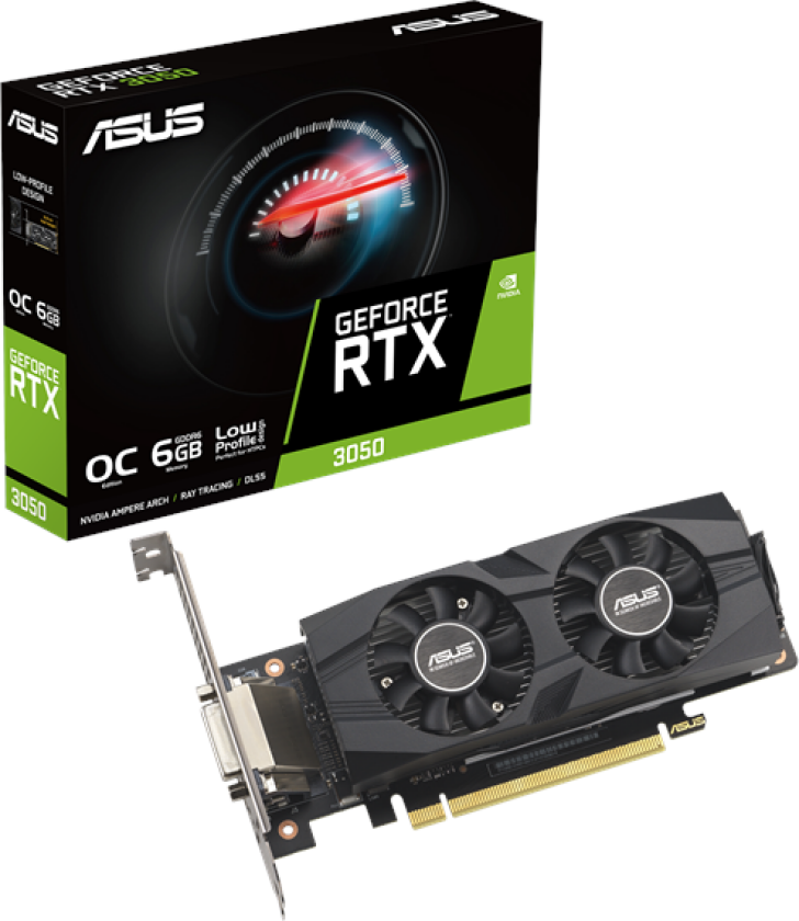 GeForce RTX 3050 Low Profile OC - 6GB GDDR6 RAM - Grafikkort