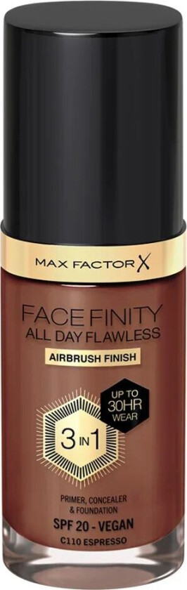 Facefinity All Day Flawless 3 In 1 Foundation 110 Espresso