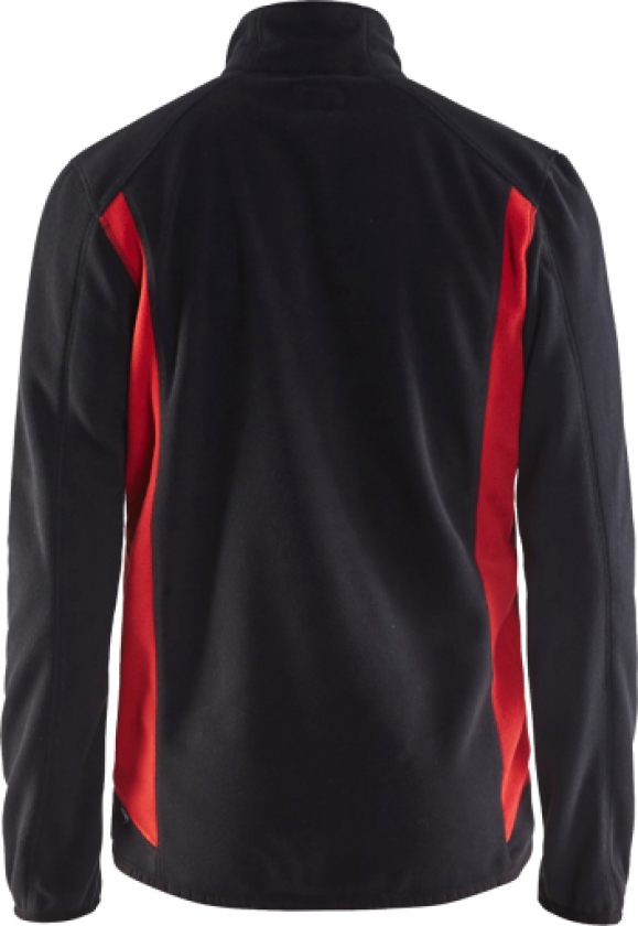 Fleecejakke sort/rød 4xl