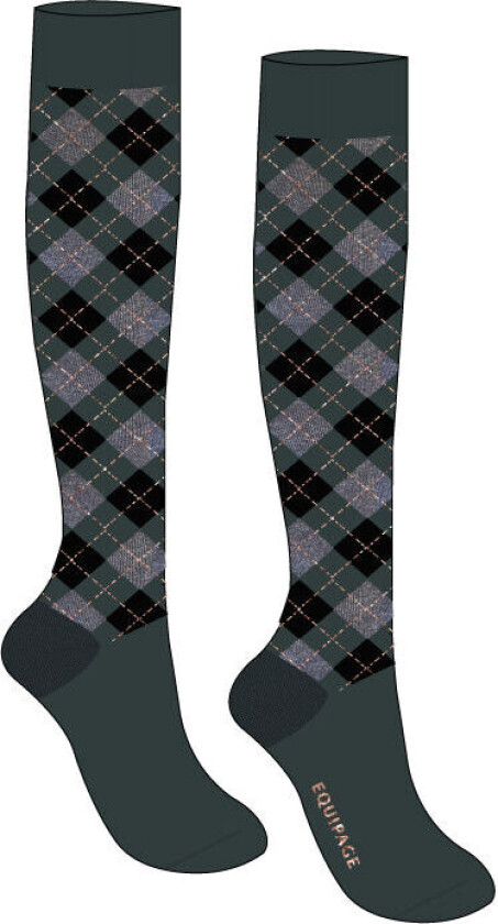 EQ LAX Argyle sokker Darkest Spruce (31-35)