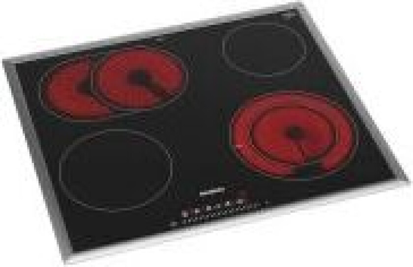 Bilde av iQ300 ET645FNN1E - Keramisk komfyrtopp - 4 plater - Nisje - bredde: 56 cm - dybde: 49 cm - med pynt av rustfritt stål - svart/rustfritt stål