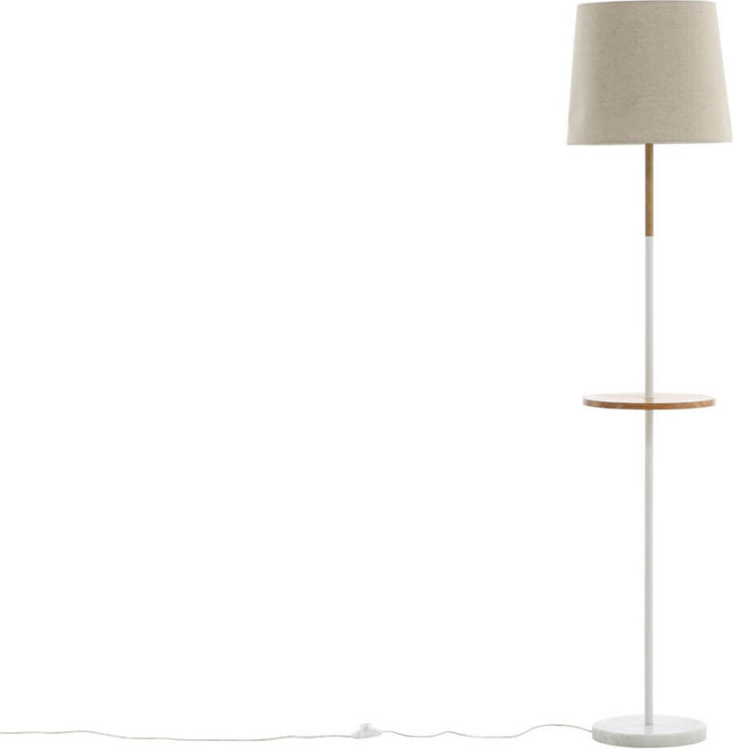 Hattman gulvlampe 165 cm - Hvit/Beige