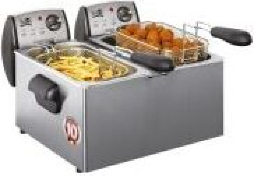 FRITEL Starter FR 1850 Duo - Dypsteker - 6 liter - 4.4 kW - rustfritt stål