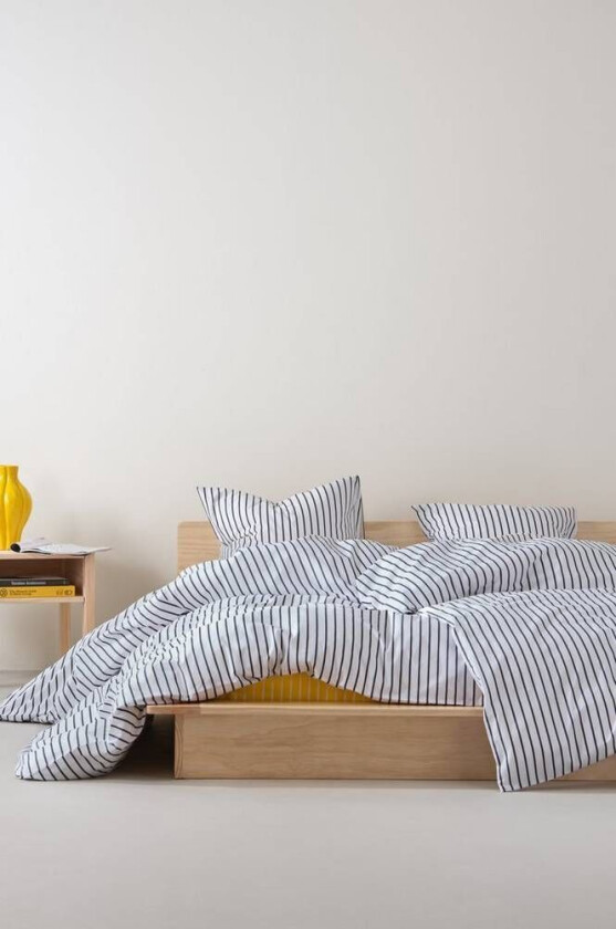 SIMA sengesett økologisk Hvit/gråsvart