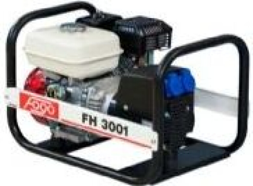 Fogo generator 230V - benzin, 3,0kw, Honda motor, danske stik, FH3001