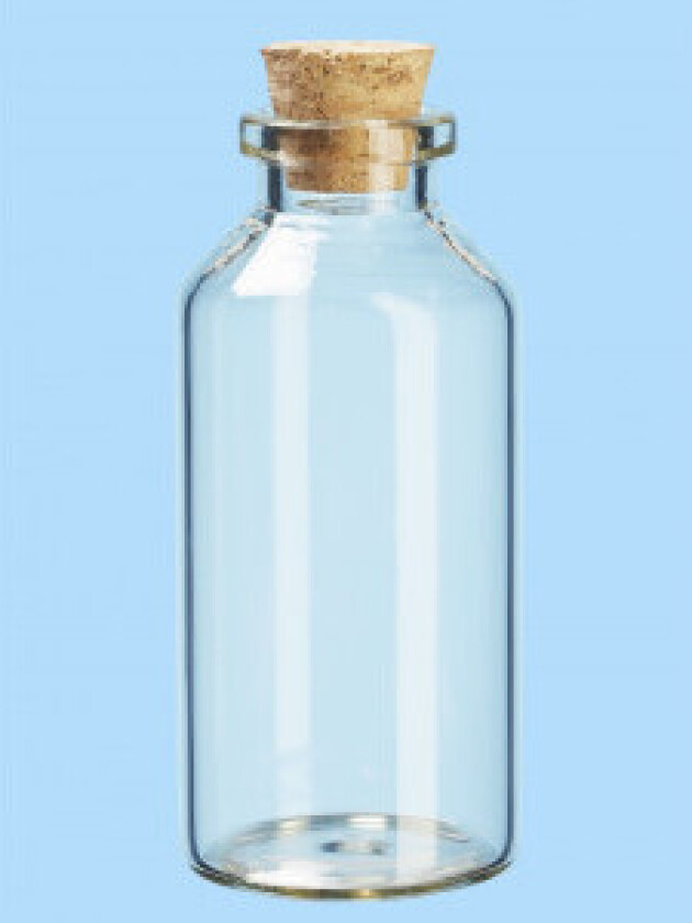 Bilde av Liten Glassflaske med Kork 32x70mm - 2 stk