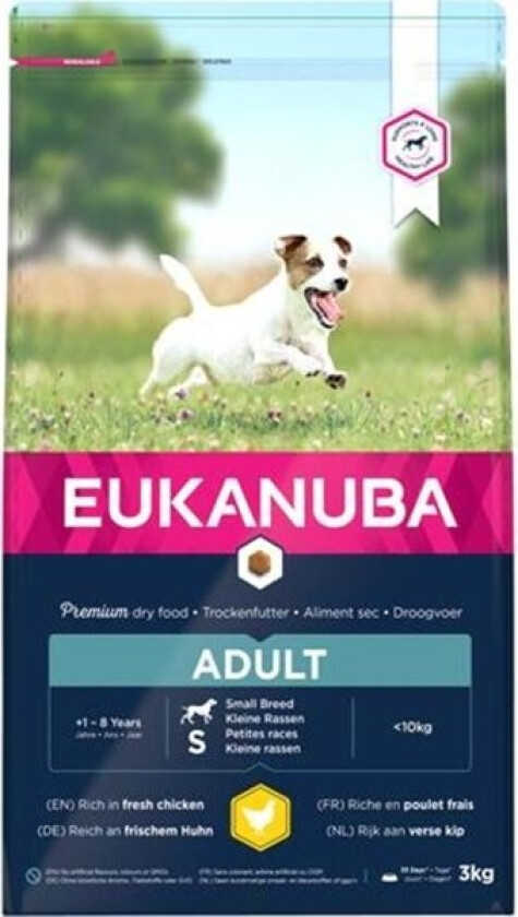 Eukanuba Dog Adult Small 3kg Fôr