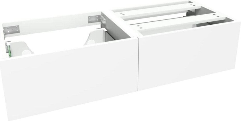 VikingBad Mie Demi Servantskap Slett - Hvit Høyglans