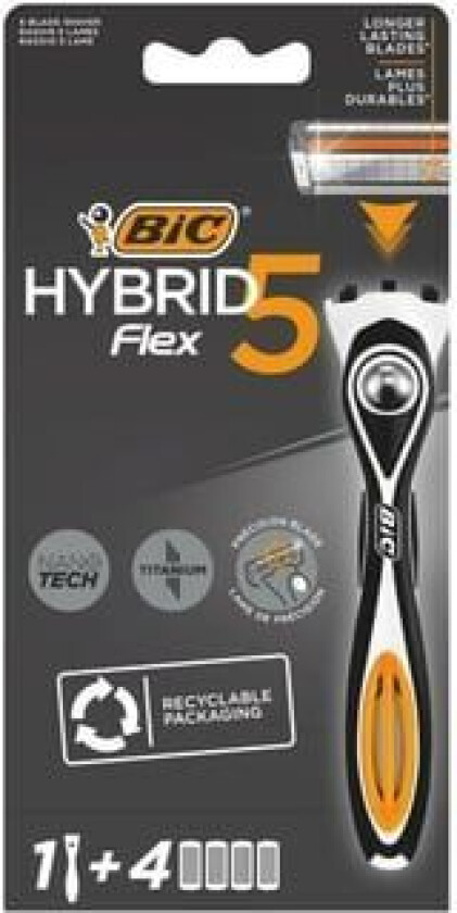 Bic Barberhøvel Hybrid 5 Flex m/4 Blader
