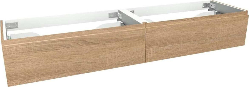 VikingBad Mie Demi Servantskap Fingergrep dobbel - Lys Eik