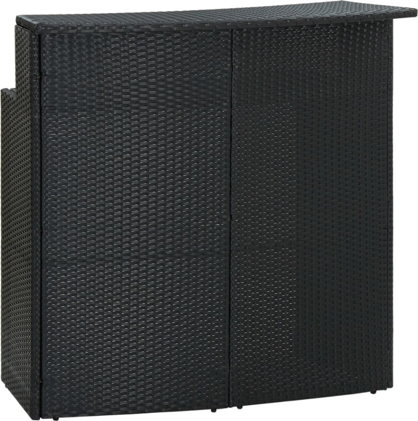 Hagebord svart 120x55x110 cm polyrotting