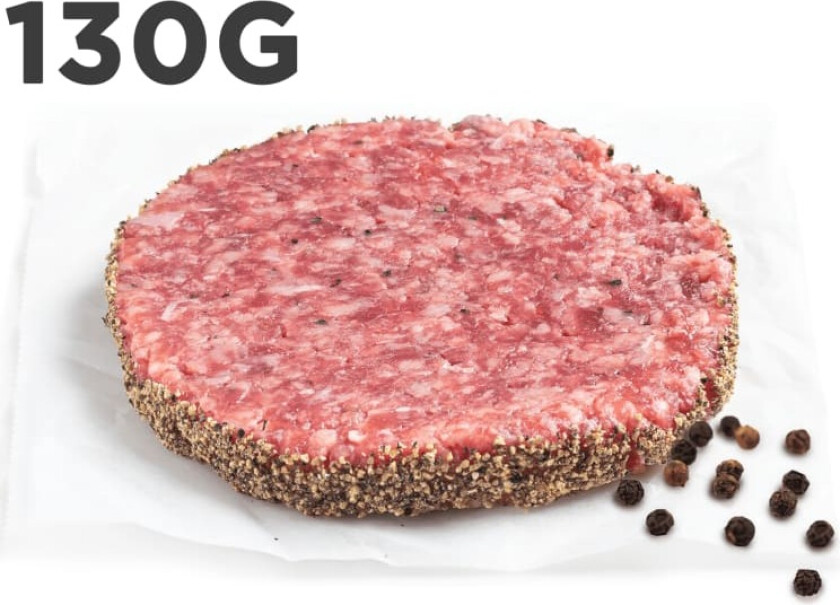 Angusburger m/Pepper Ca130g pr stykk