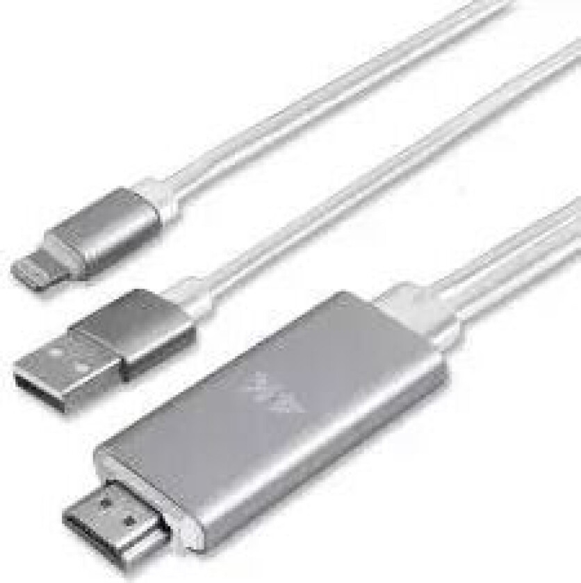 4smarts Lightning til 4K HDMI Kabel 1.8 m - Hvit