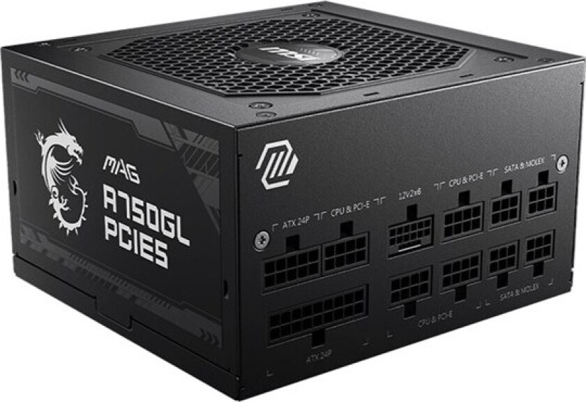 MAG A750GL PCIE5 - power supply - 750 Watt Strømforsyning (PSU) - 750 Watt - 120 mm - 80 Plus Gold sertifisert