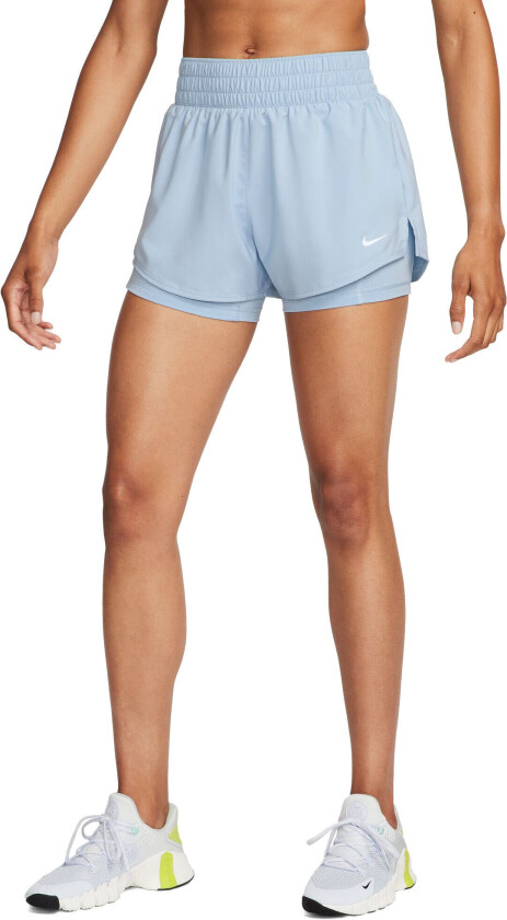 One Dri-Fit 2-In1 Mid Rise 3" Shorts Dame Light Armory Blue L