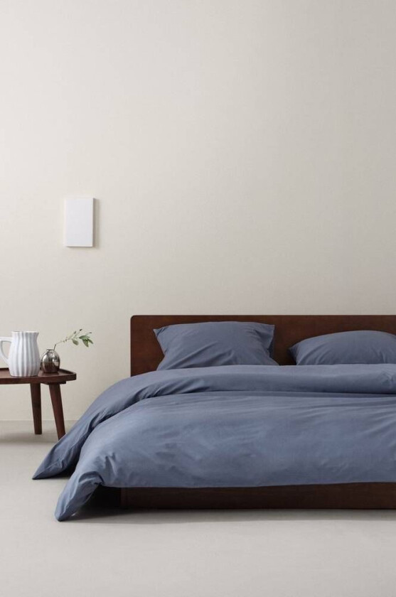 ZACK PERCALE sengesett dobbeltseng - økologisk Tordenblå