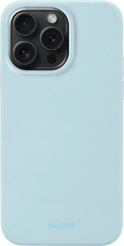 holdit iPhone 15 Pro Max Deksel Silikon Mineral Blue