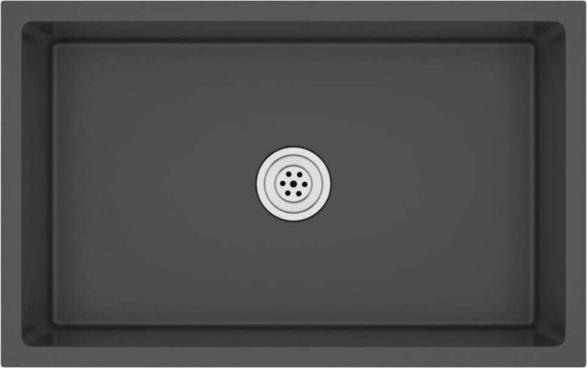 Håndlaget kjøkkenvask svart rustfritt stål