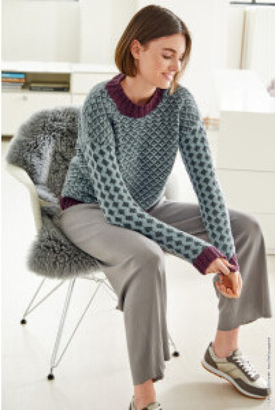 Cool Wool Big Jacquardpullover av Lana Grossa - Jacquardpullover Strik - Str. 48/50