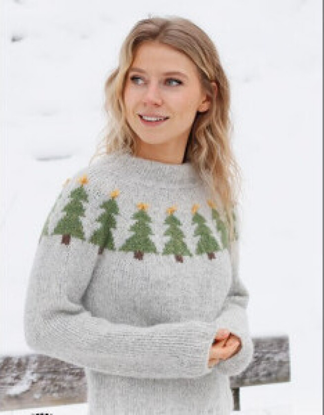 Merry Trees by DROPS Design - Genser Strikkeoppskrift str. XS-XXL - XX-Large