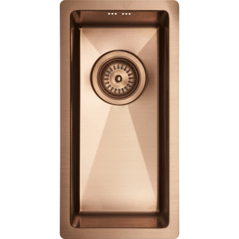 Kubus 180 Myk kjøkkenvask, PVD kobber