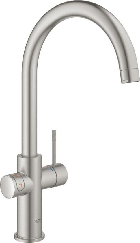 Grohe Red Duo, Standard, Stål, Kran-håndtak, Single/enkelt, Supersteel, Type C