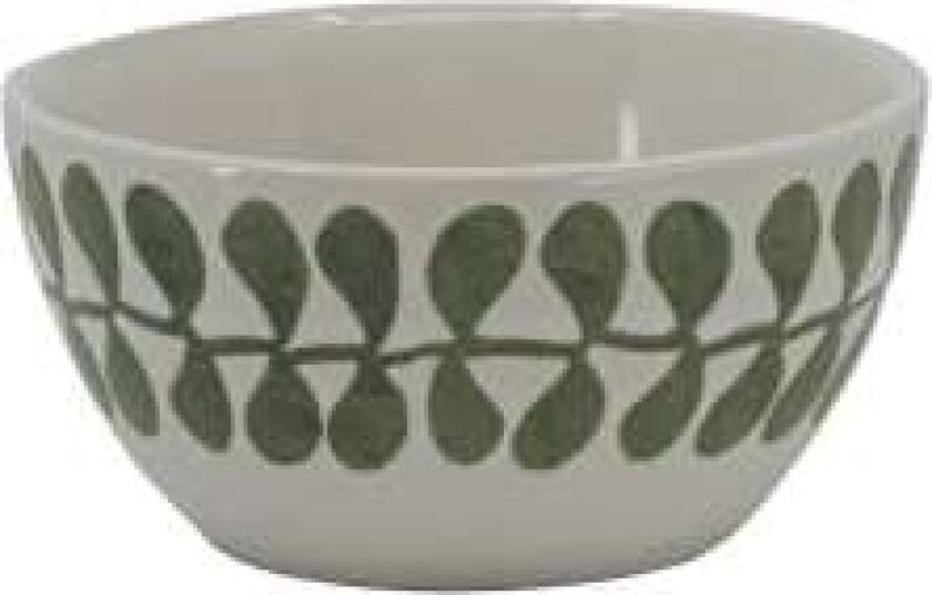 TINA Bowl vegetable Skåle set/ 4 stk 10cm Ø - Stengods - Vit/ Grön