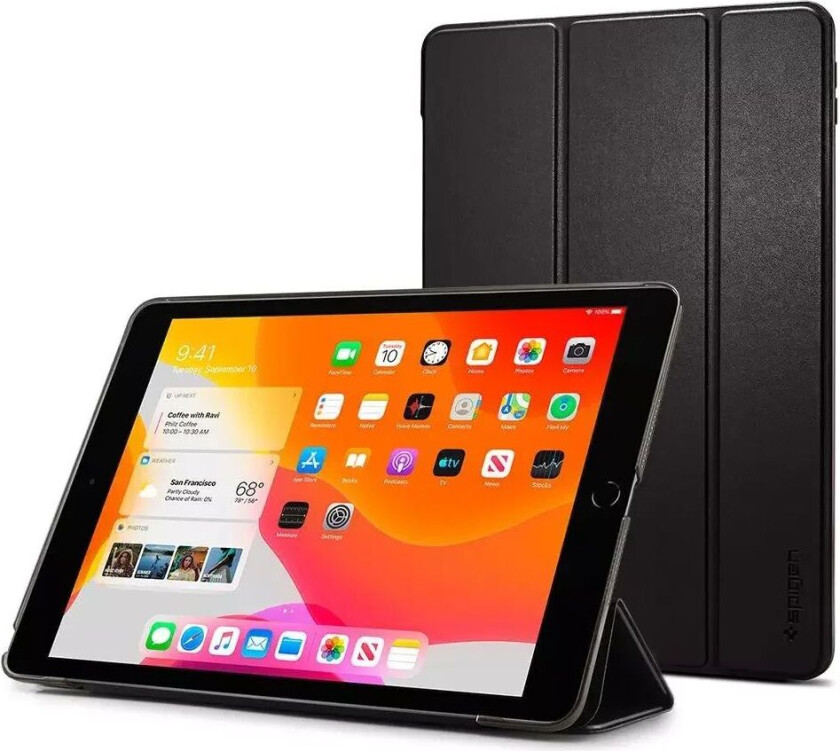 iPad 10.2" (2021 / 2020 / 2019) Deksel - smart Fold Case - Svart