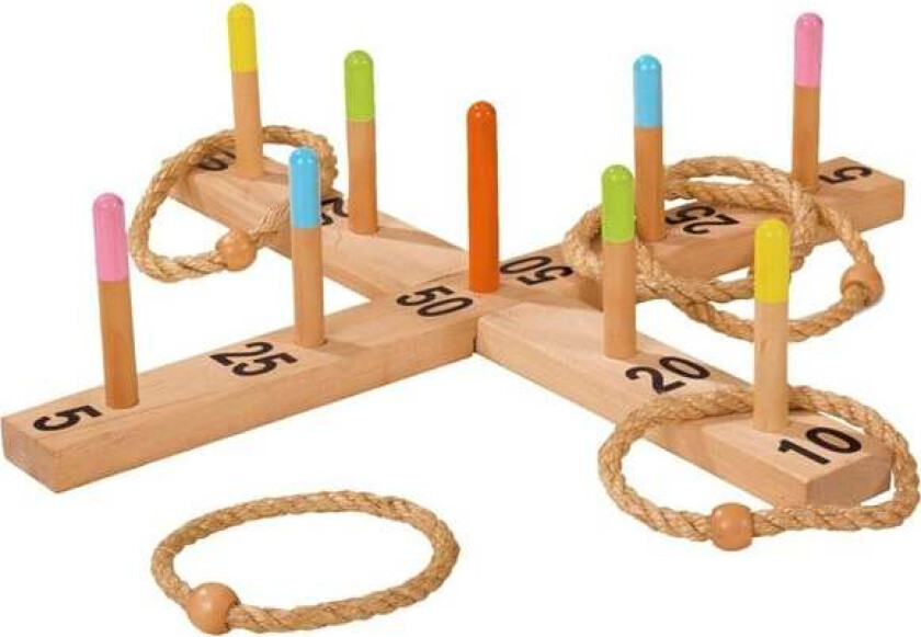 Outdoor Wooden Ring Toss Game
