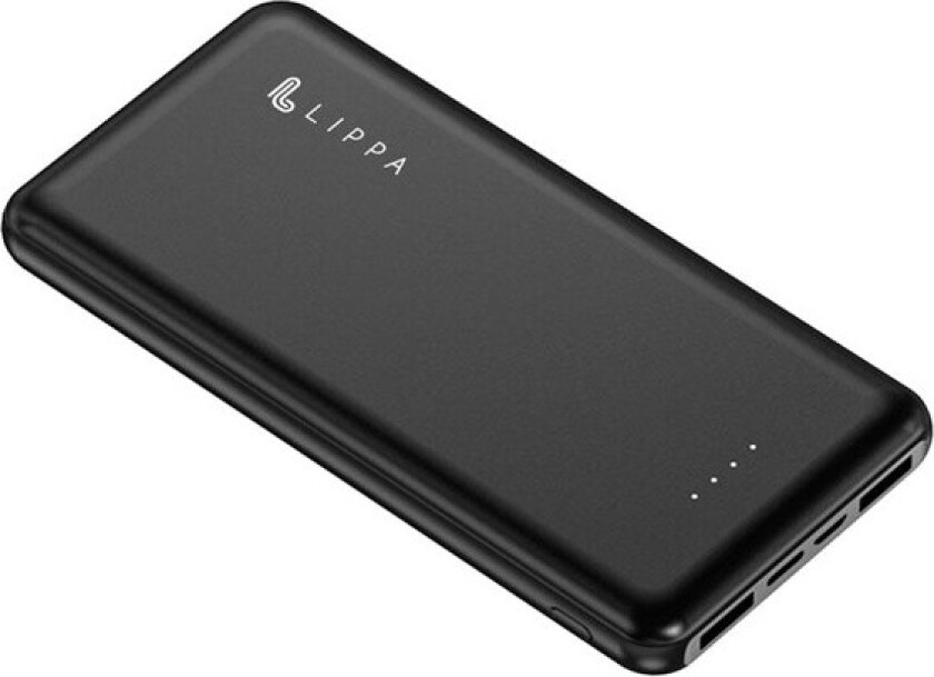 10.000 mAh Powerbank 2 x USB-A Output - Black Nødlader - Svart - 10000 mAh