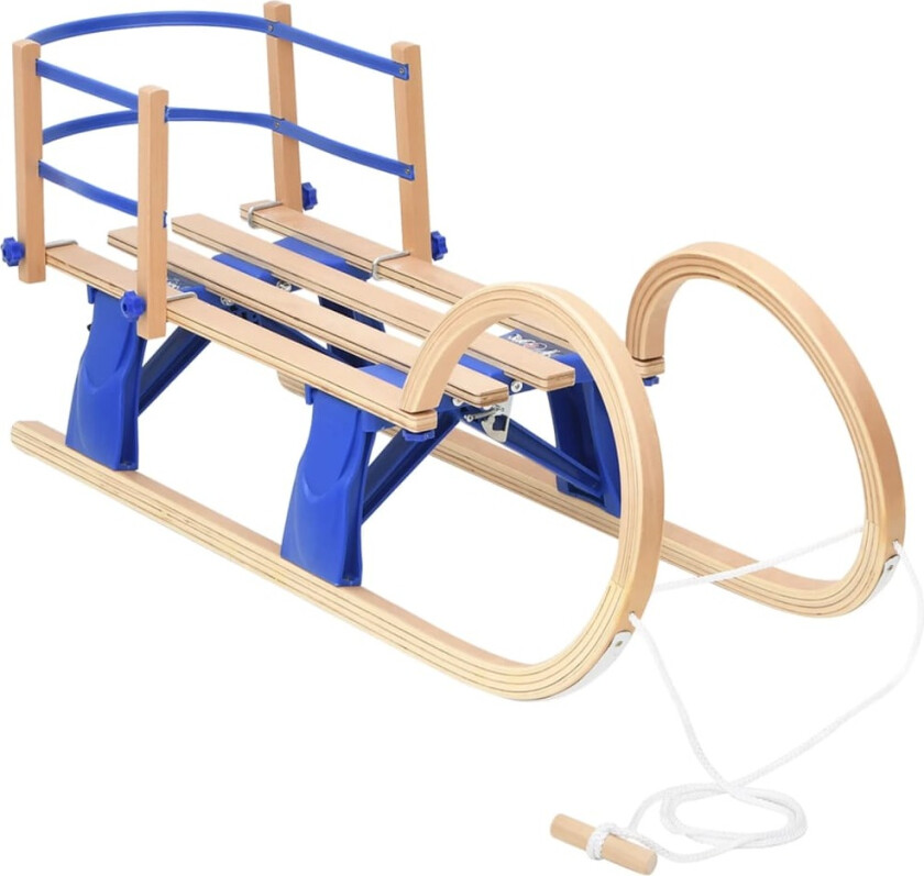 Bilde av Sammenleggbar kjelke med ryggstøtte 110 cm kryssfiner