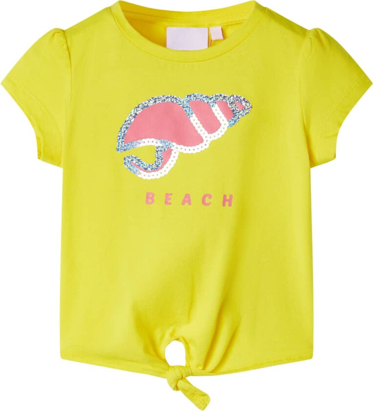 T-skjorte for barn gul 140